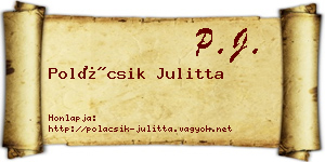 Polácsik Julitta névjegykártya